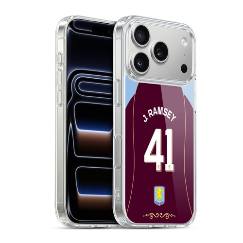 Aston Villa Football Club 2025/26 Players Home Kit 2nd Group Donyell Malen Soft Gel Case for Apple iPhone 17 Pro