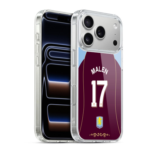 Aston Villa Football Club 2025/26 Players Home Kit 2nd Group Jadon Sancho Soft Gel Case for Apple iPhone 17 Pro