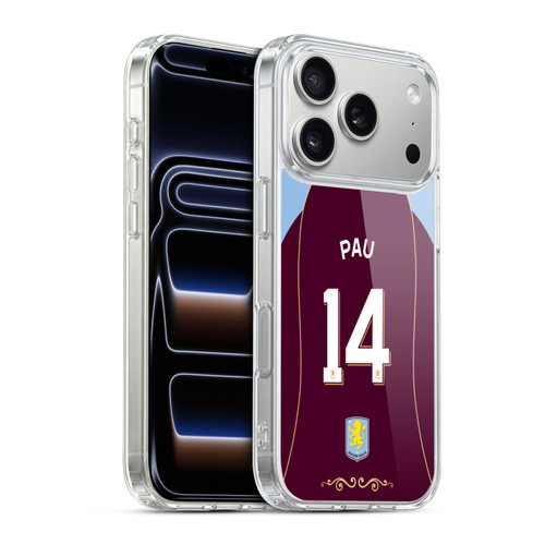 Aston Villa Football Club 2025/26 Players Home Kit 2nd Group Pau Torres Soft Gel Case for Apple iPhone 17 Pro