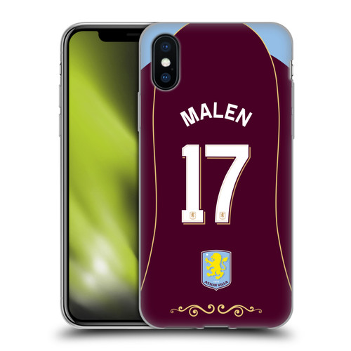 Aston Villa Football Club 2025/26 Players Home Kit 2nd Group Jadon Sancho Soft Gel Case for Apple iPhone X / iPhone XS