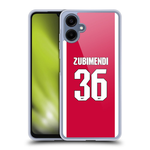 Arsenal FC 2025/26 Players Home Kit 1st Group Martín Zubimendi Soft Gel Case for Samsung Galaxy A06 4G