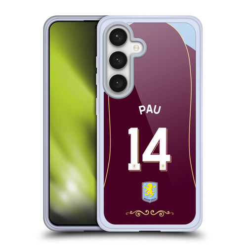 Aston Villa Football Club 2025/26 Players Home Kit 2nd Group Pau Torres Soft Gel Case for Samsung Galaxy S24 5G