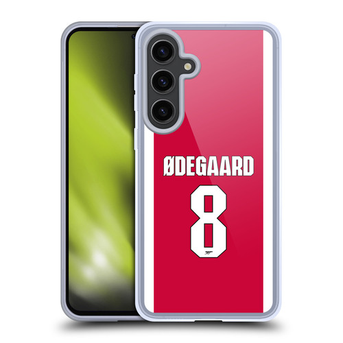 Arsenal FC 2025/26 Players Home Kit 1st Group Martin Ødegaard Soft Gel Case for Samsung Galaxy S24+ 5G