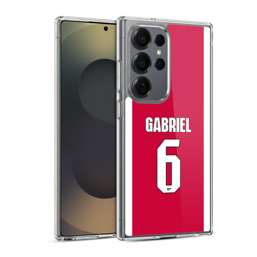 Arsenal FC 2025/26 Players Home Kit 1st Group Gabriel Magalhães Soft Gel Case for Samsung Galaxy S25 Ultra & MagSafe