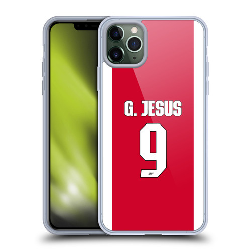 Arsenal FC 2025/26 Players Home Kit 2nd Group Gabriel Jesus Soft Gel Case for Apple iPhone 11 Pro Max