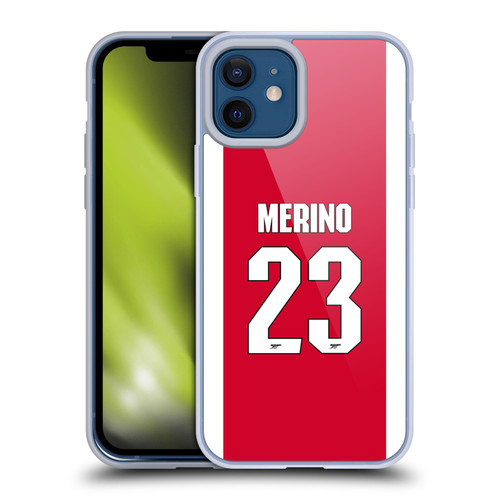 Arsenal FC 2025/26 Players Home Kit 2nd Group Mikel Merino Soft Gel Case for Apple iPhone 12 / iPhone 12 Pro