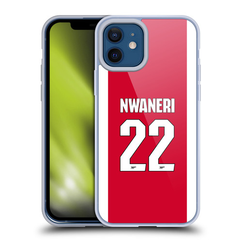 Arsenal FC 2025/26 Players Home Kit 2nd Group Ethan Nwaneri Soft Gel Case for Apple iPhone 12 / iPhone 12 Pro