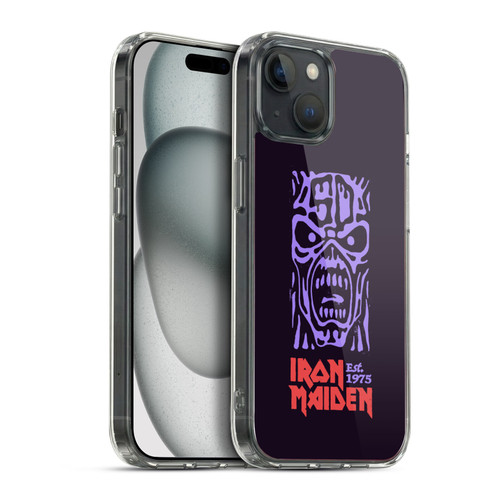 Iron Maiden Key Art Logo Soft Gel Case for Apple iPhone 15 Plus & MagSafe