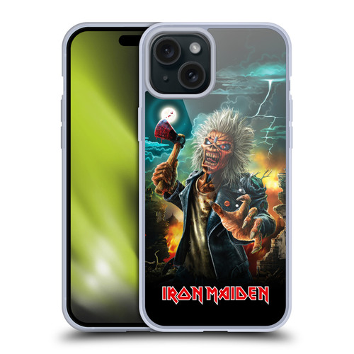 Iron Maiden Key Art Run For Your Lives Soft Gel Case for Apple iPhone 15 Plus