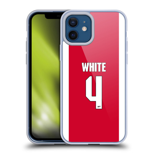 Arsenal FC 2025/26 Players Home Kit 2nd Group Ben White Soft Gel Case for Apple iPhone 12 / iPhone 12 Pro