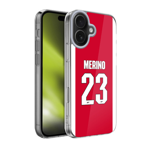 Arsenal FC 2025/26 Players Home Kit 2nd Group Mikel Merino Soft Gel Case for Apple iPhone 17