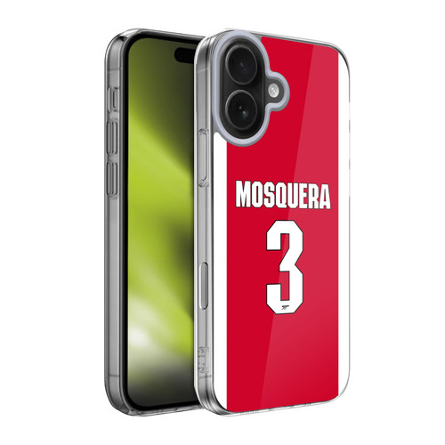 Arsenal FC 2025/26 Players Home Kit 2nd Group Cristhian Mosquera Soft Gel Case for Apple iPhone 17