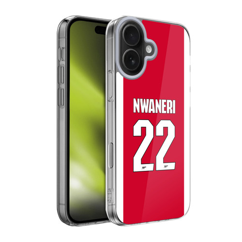 Arsenal FC 2025/26 Players Home Kit 2nd Group Ethan Nwaneri Soft Gel Case for Apple iPhone 17