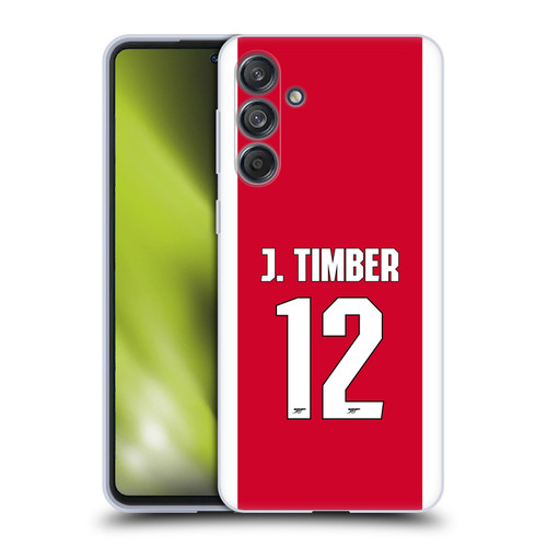 Arsenal FC 2025/26 Players Home Kit 2nd Group Jurriën Timber Soft Gel Case for Samsung Galaxy M55 5G