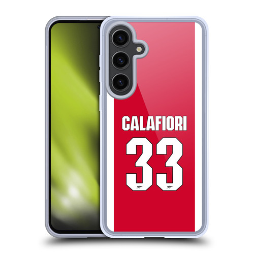 Arsenal FC 2025/26 Players Home Kit 2nd Group Riccardo Calafiori Soft Gel Case for Samsung Galaxy S24+ 5G