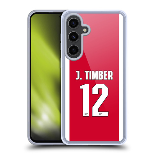 Arsenal FC 2025/26 Players Home Kit 2nd Group Jurriën Timber Soft Gel Case for Samsung Galaxy S24+ 5G