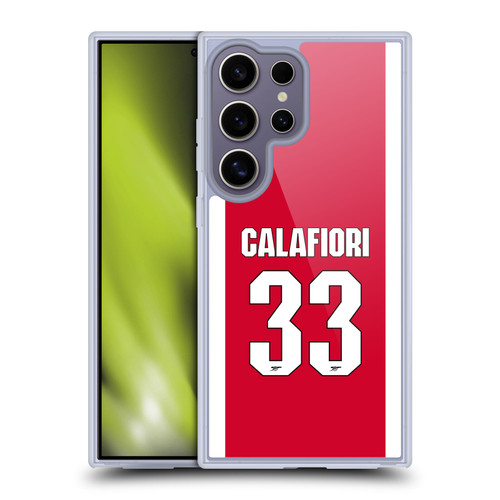 Arsenal FC 2025/26 Players Home Kit 2nd Group Riccardo Calafiori Soft Gel Case for Samsung Galaxy S25 Ultra