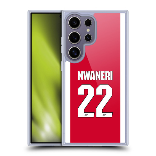 Arsenal FC 2025/26 Players Home Kit 2nd Group Ethan Nwaneri Soft Gel Case for Samsung Galaxy S25 Ultra