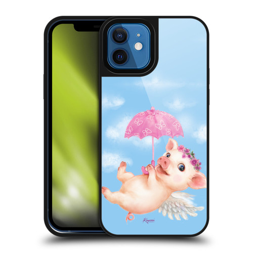 Kayomi Harai Graphic Art Pig Umbrella Gel Armour Case For Apple iPhone 12 / iPhone 12 Pro