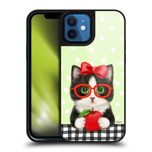 Kayomi Harai Graphic Art Teacher Cat With Apple Gel Armour Case For Apple iPhone 12 / iPhone 12 Pro
