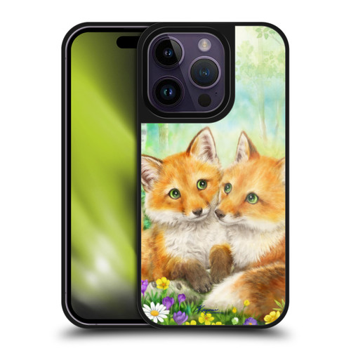 Kayomi Harai Graphic Art Fox Couple In Forest Gel Armour Case For Apple iPhone 14 Pro