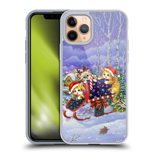 Kayomi Harai Graphic Art Christmas Cats Mailbox Soft Gel Case for Apple iPhone 11 Pro