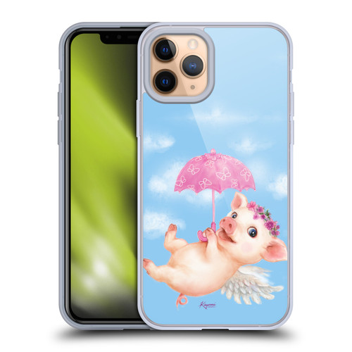 Kayomi Harai Graphic Art Pig Umbrella Soft Gel Case for Apple iPhone 11 Pro