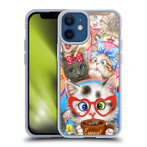 Kayomi Harai Graphic Art Character Cats Soft Gel Case for Apple iPhone 12 Mini