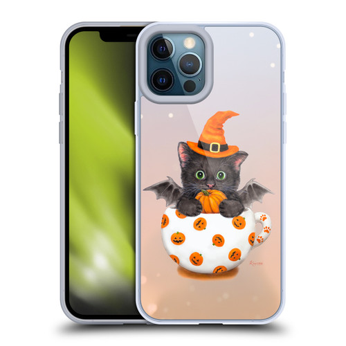 Kayomi Harai Graphic Art Halloween Kitten In Teacup Soft Gel Case for Apple iPhone 12 Pro Max