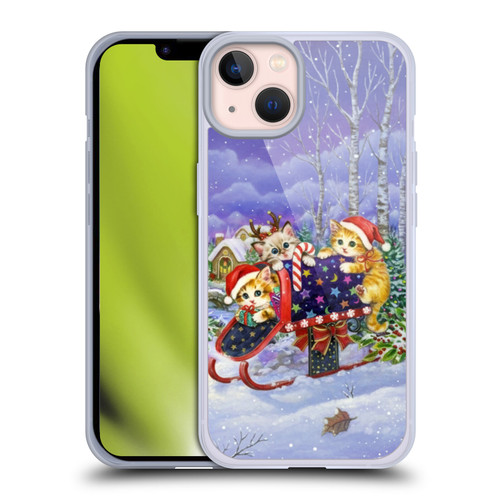 Kayomi Harai Graphic Art Christmas Cats Mailbox Soft Gel Case for Apple iPhone 13