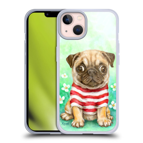 Kayomi Harai Graphic Art Pug Soft Gel Case for Apple iPhone 13