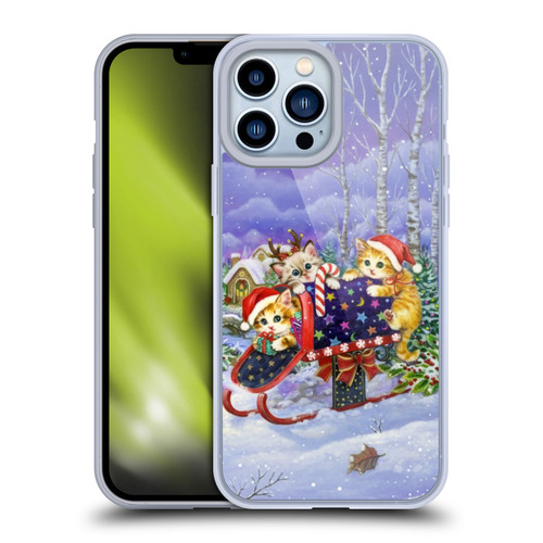 Kayomi Harai Graphic Art Christmas Cats Mailbox Soft Gel Case for Apple iPhone 13 Pro Max