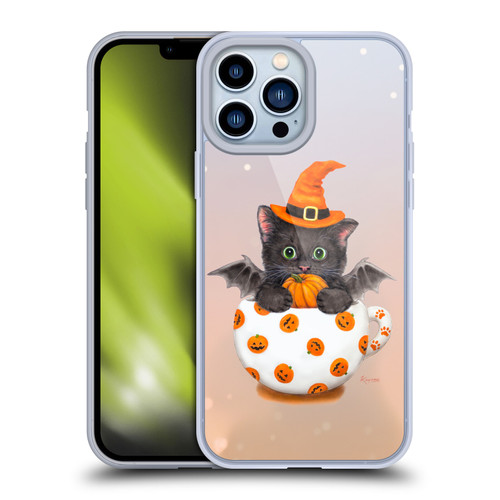 Kayomi Harai Graphic Art Halloween Kitten In Teacup Soft Gel Case for Apple iPhone 13 Pro Max