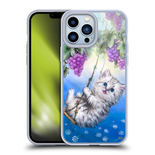 Kayomi Harai Graphic Art Kitten Swing With Grapes Soft Gel Case for Apple iPhone 13 Pro Max