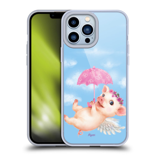 Kayomi Harai Graphic Art Pig Umbrella Soft Gel Case for Apple iPhone 13 Pro Max