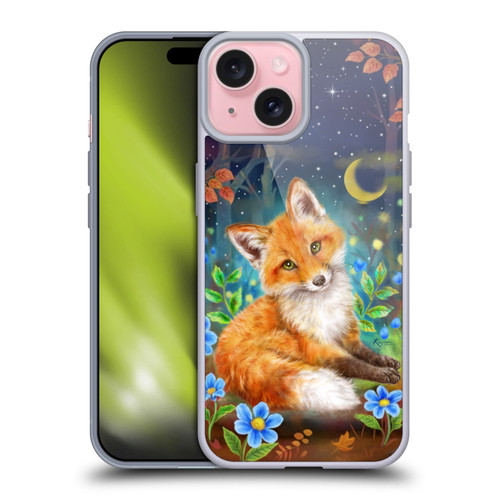 Kayomi Harai Graphic Art Dreamy Night Fox Soft Gel Case for Apple iPhone 15 & MagSafe