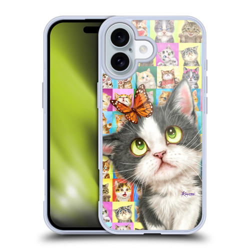 Kayomi Harai Graphic Art Cats Puzzle Soft Gel Case for Apple iPhone 16
