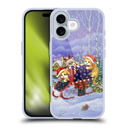 Kayomi Harai Graphic Art Christmas Cats Mailbox Soft Gel Case for Apple iPhone 16