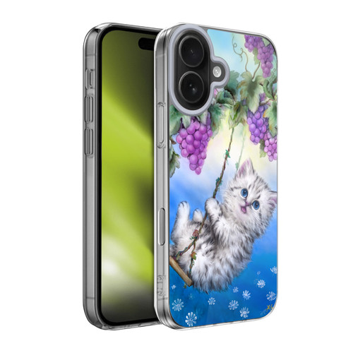 Kayomi Harai Graphic Art Kitten Swing With Grapes Soft Gel Case for Apple iPhone 17