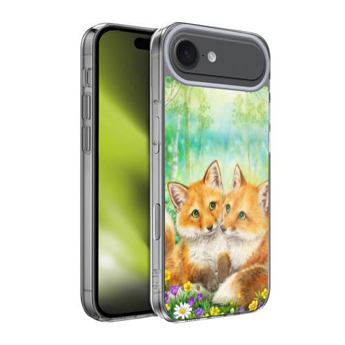 Kayomi Harai Graphic Art Fox Couple In Forest Soft Gel Case for Apple iPhone 17 Air