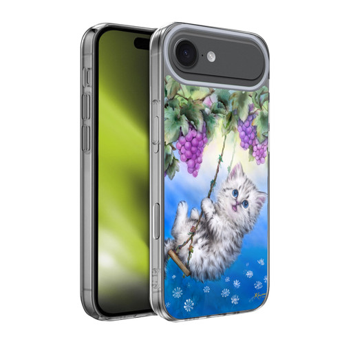 Kayomi Harai Graphic Art Kitten Swing With Grapes Soft Gel Case for Apple iPhone 17 Air