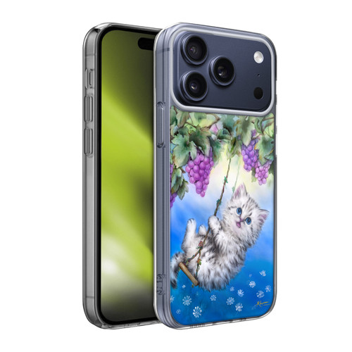 Kayomi Harai Graphic Art Kitten Swing With Grapes Soft Gel Case for Apple iPhone 17 Pro Max