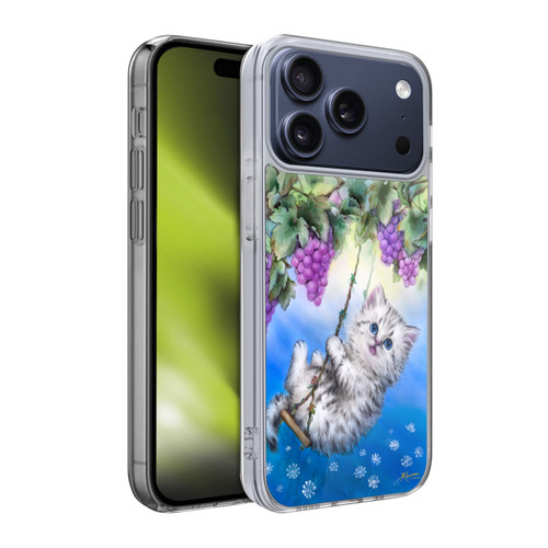 Kayomi Harai Graphic Art Kitten Swing With Grapes Soft Gel Case for Apple iPhone 17 Pro