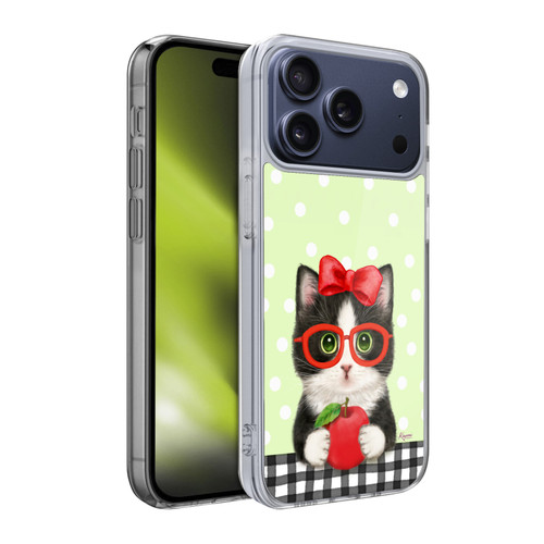 Kayomi Harai Graphic Art Teacher Cat With Apple Soft Gel Case for Apple iPhone 17 Pro