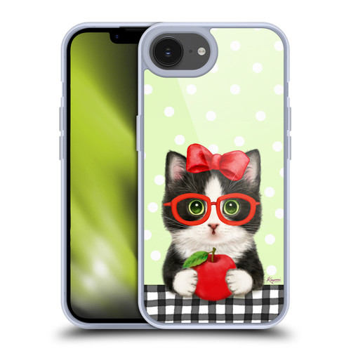 Kayomi Harai Graphic Art Teacher Cat With Apple Soft Gel Case for Apple iPhone 16e
