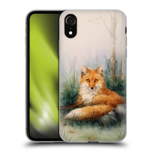 Kayomi Harai Graphic Art Woodland Beauty Fox Soft Gel Case for Apple iPhone XR