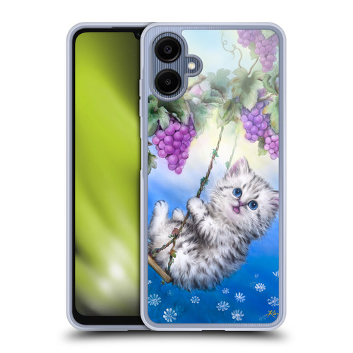 Kayomi Harai Graphic Art Kitten Swing With Grapes Soft Gel Case for Samsung Galaxy A06 4G