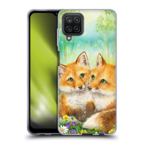 Kayomi Harai Graphic Art Fox Couple In Forest Soft Gel Case for Samsung Galaxy A12 (2020)