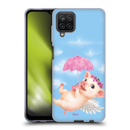 Kayomi Harai Graphic Art Pig Umbrella Soft Gel Case for Samsung Galaxy A12 (2020)