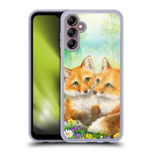 Kayomi Harai Graphic Art Fox Couple In Forest Soft Gel Case for Samsung Galaxy A14 5G